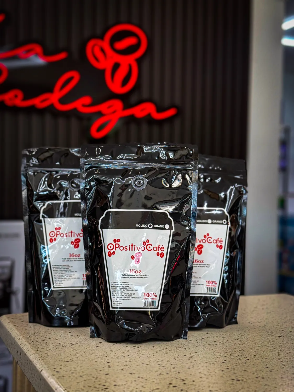 Bolsas de Café O Positivo en La Bodega